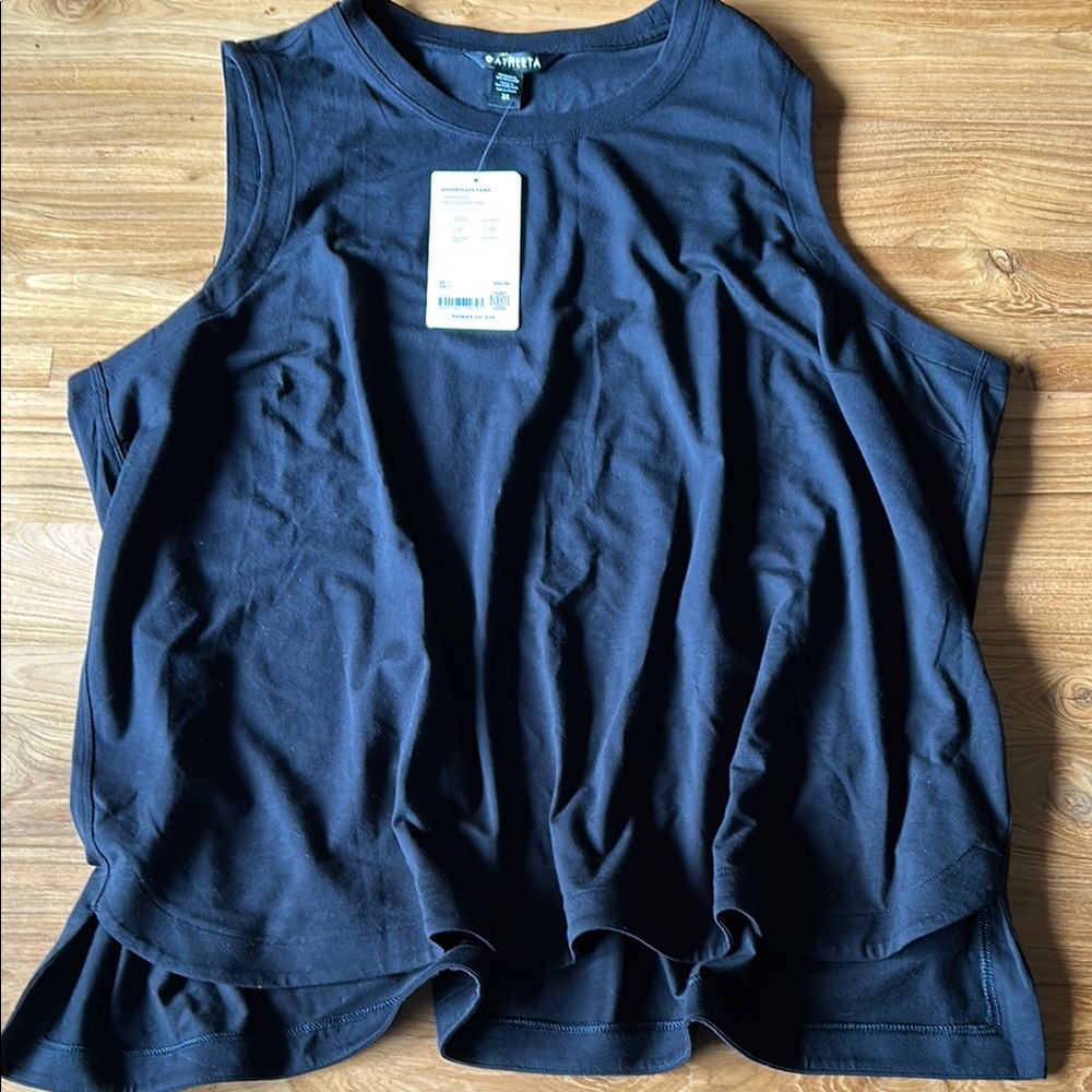 Athleta NWT 2XL black Effortless tank